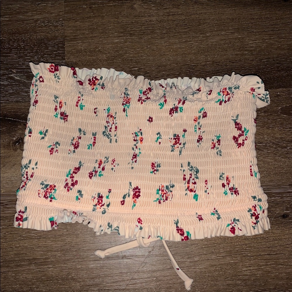 Light Pink Floral Bikini Top